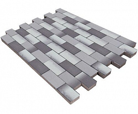 Тротуарная плитка Steinrus Прямоугольник Лайн 200х100х40 мм ColorMix ST Оникс