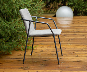 Марокко стул из текстилена nanotex, алюминиевый каркас, цвет серый