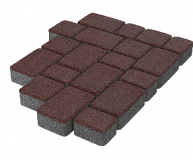 Тротуарная плитка Stellard Старый город 60 мм Бордовый