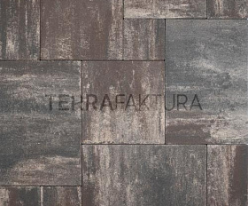Тротуарная плитка Terrafaktura Ларго  60 мм Темный пласт