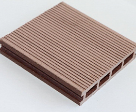 Террасная доска MasterDeck Classic 140мм*26мм узкий + широкий вельвет, цвет Тик