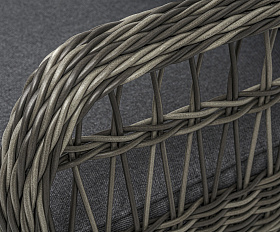 Цесена кресло плетеное из искусственного ротанга, цвет графит