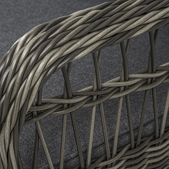 Цесена кресло плетеное из искусственного ротанга, цвет графит фото 5