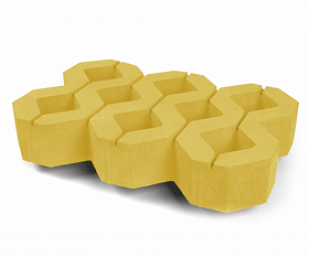 Тротуарная плитка Нобетек Газонная решетка 1РД10 желтая