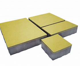 Тротуарная плитка Лидер 40 Новый Город 80 мм Желтый