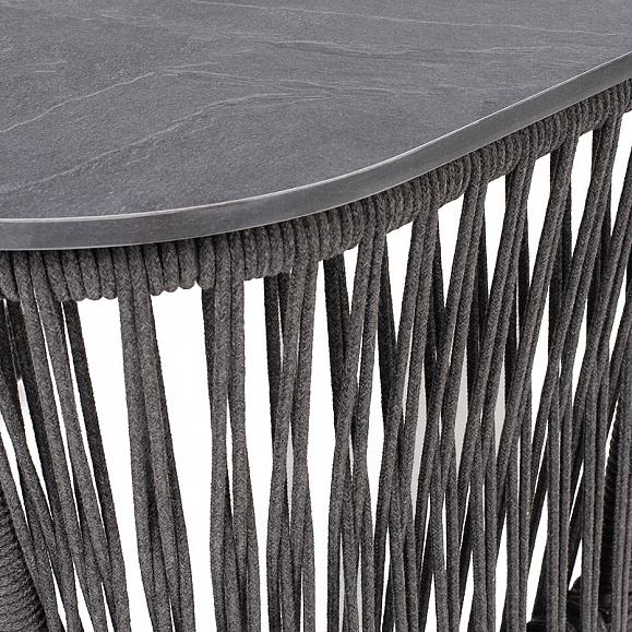 Лугано журнальный стол 76х76 H55 см из HPL, цвет серый гранит фото 5