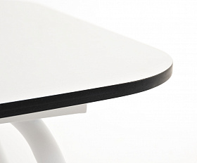 Верона журнальный стол из HPL 120х65, H40, каркас белый муар, цвет столешницы молочный