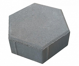 Тротуарная плитка 342 механический завод Шестигранник 80 мм Серый