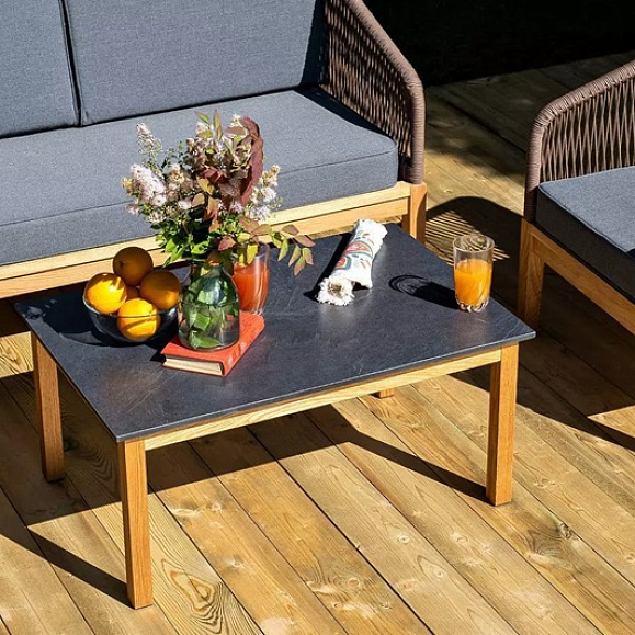 Лаунж-зона 4-местная Канны 4SIS из роупа (веревки), основание дуб, цвет коричневый фото 8