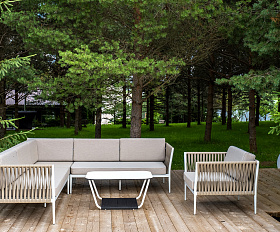 Касабланка модульная лаунж-зона из роупа (веревки), каркас из алюминия