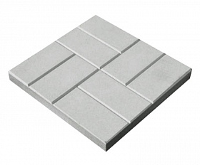 Тротуарная плитка 342 Механический завод Квадрат 500х500х70 мм, Белый