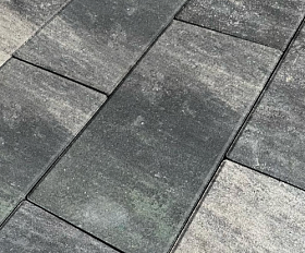 Тротуарная плитка Нобетек Прямоугольник 4П6Ф 400x200x60 Колормикс №3 Малахит