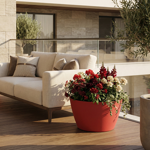 Кашпо Concretika Боул D80H45 Ред 3000 фото 1