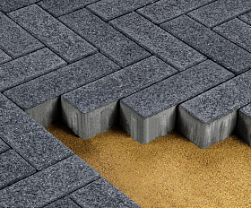 Тротуарная плитка 342 механический завод Паркет 240x80x60мм коллекция Гранит цвет Тейт