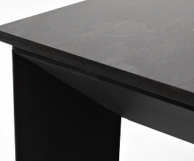 Венето обеденный стол из HPL 90х90см, цвет серый гранит, каркас черный