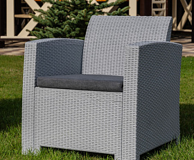 Обеденный комплект Lana XS Royal Family из пластика, цвет светло-серый