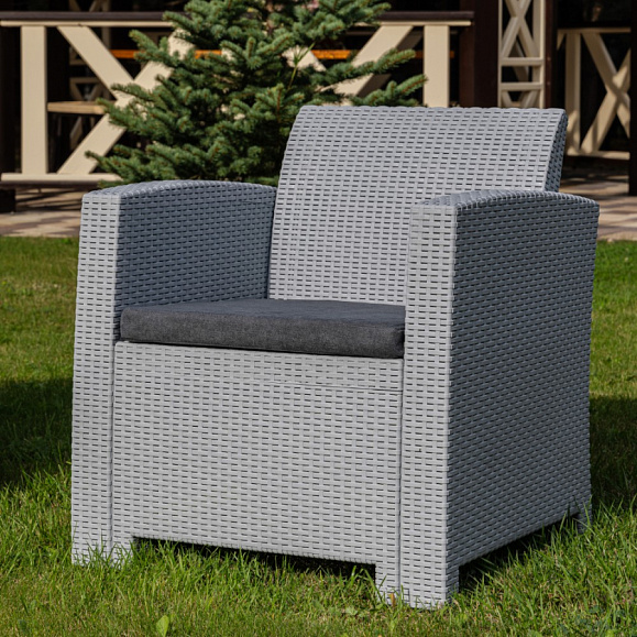 Обеденный комплект Lana XS Royal Family из пластика, цвет светло-серый фото 3