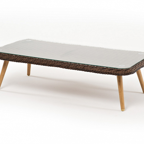 Прованс столик журнальный из ротанга, цвет коричневый фото 1