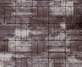 Тротуарная плитка Artstein Паркет 60 мм Color Mix Браун