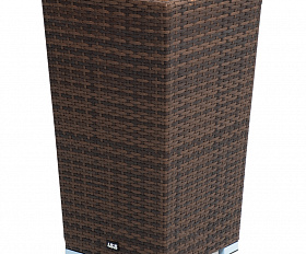 Капучино кашпо для цветов плетеное из искусственного ротанга, цвет коричневый