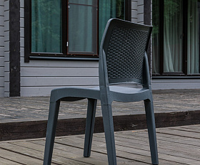 Обеденный стул July Royal Family из пластика, цвет графит