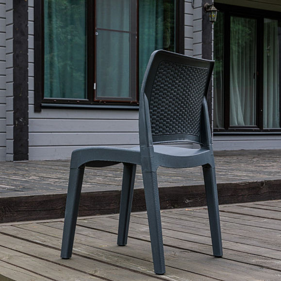 Обеденный стул July Royal Family из пластика, цвет графит фото 5