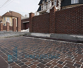 Тротуарная плитка Каменный Век Классико Модерн ColorMix 60 мм Коричнево-черный