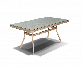 Обеденная группа Амароне 4SIS на 4 персоны,из искусственного ротанга, цвет соломенный