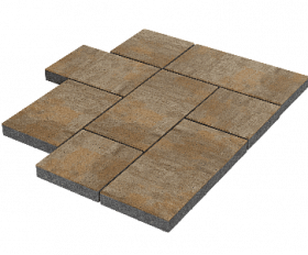 Тротуарная плитка Stellard Мозаика XL 60 мм Голден