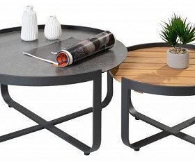 Кофейный комплект Boden Brafritid антрацит, алюминий/тик