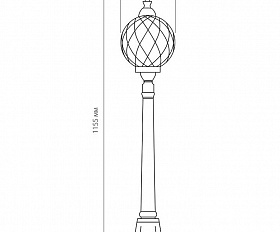 Уличный светильник Elektrostandard Sirius F IP44 черное золото