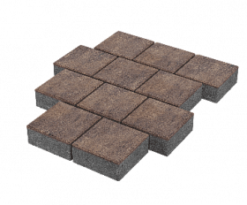 Тротуарная плитка Stellard Квадрат 300x300x80 мм Мокко