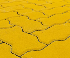 Тротуарная плитка Braer Волна 60 мм Желтый