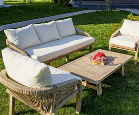 Лаунж-зона Michelle Royal Family из дерева, цвет бежевый