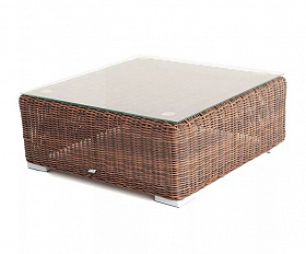 Журнальный столик Лунго 4SIS из искусственного ротанга, цвет коричневый
