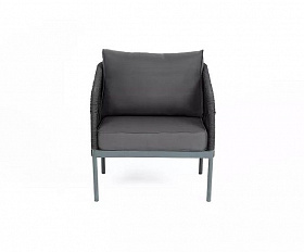 Кресло Канны 4SIS из роупа (веревки), цвет темно-серый