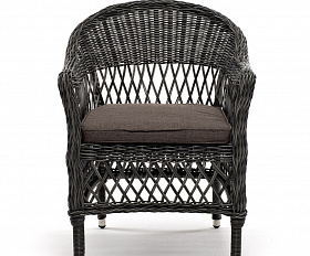 Сицилия плетеный стул из искусственного ротанга, цвет графит