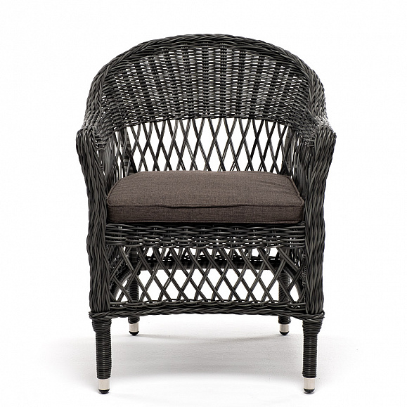 Сицилия плетеный стул из искусственного ротанга, цвет графит фото 2