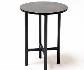 Кипр интерьерный стол из HPL круглый Ø30 H40, цвет серый гранит