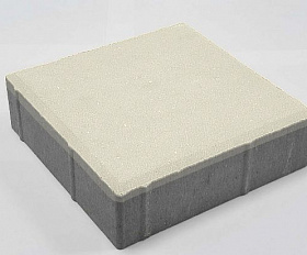 Тротуарная плитка Лидер 40 Квадрат 200х200х60 мм Белый