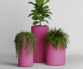 Кашпо Concretika Тюб Макси D40H60 Пинк 4010