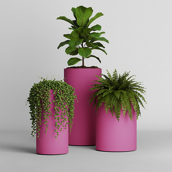 Кашпо Concretika Тюб Макси D40H60 Пинк 4010 фото 5
