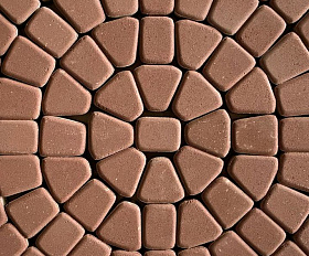 Тротуарная плитка 342 механический завод Классика круговая 60мм Коричневый