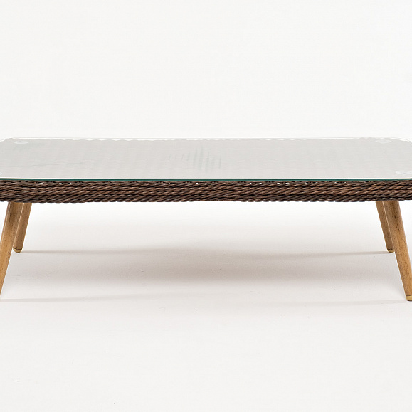 Прованс столик журнальный из ротанга, цвет коричневый фото 2