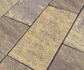 Тротуарная плитка Нобетек Прямоугольник 4П6Ф 400x200x60 Колормикс №24 Листопад