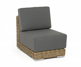 Капри модуль диванный прямой с подушками, цвет соломенный