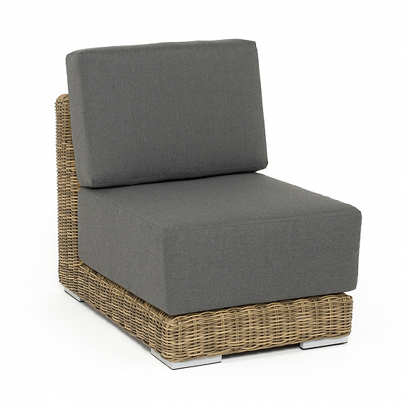 Капри модуль диванный прямой с подушками, цвет соломенный фото 3