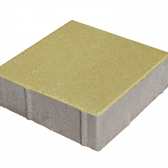 Тротуарная плитка 342 Механический завод Квадрат 200х200х80 мм, Оливковый фото 1