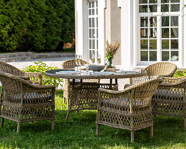 Обеденная Эспрессо–150 S 4SIS группа плетеная, цвет соломенный