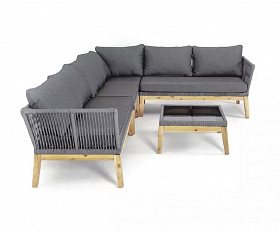 Кофейный столик Барселона 4SIS из роупа (веревки), деревянный каркас